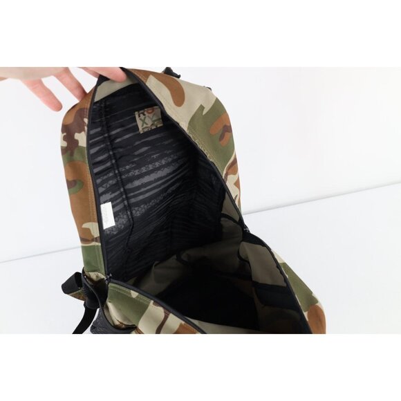 Vintage Roxy Surfing Distressed Spell Out Camouflage Backpack Book Bag Nylon main image 9